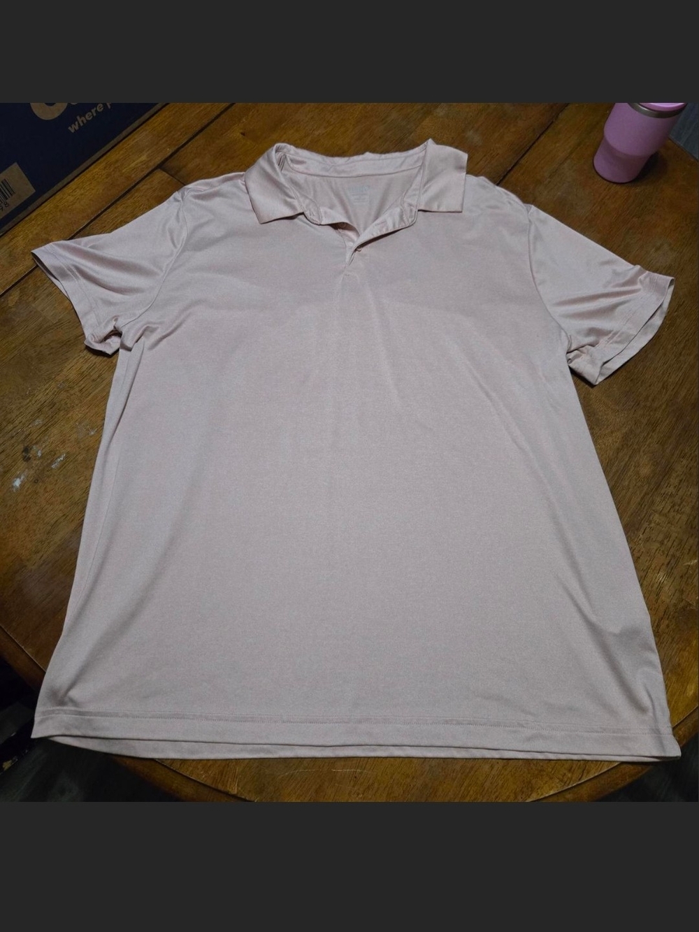 Old Navy Pale Pink Short-Sleeve Polo Shirt